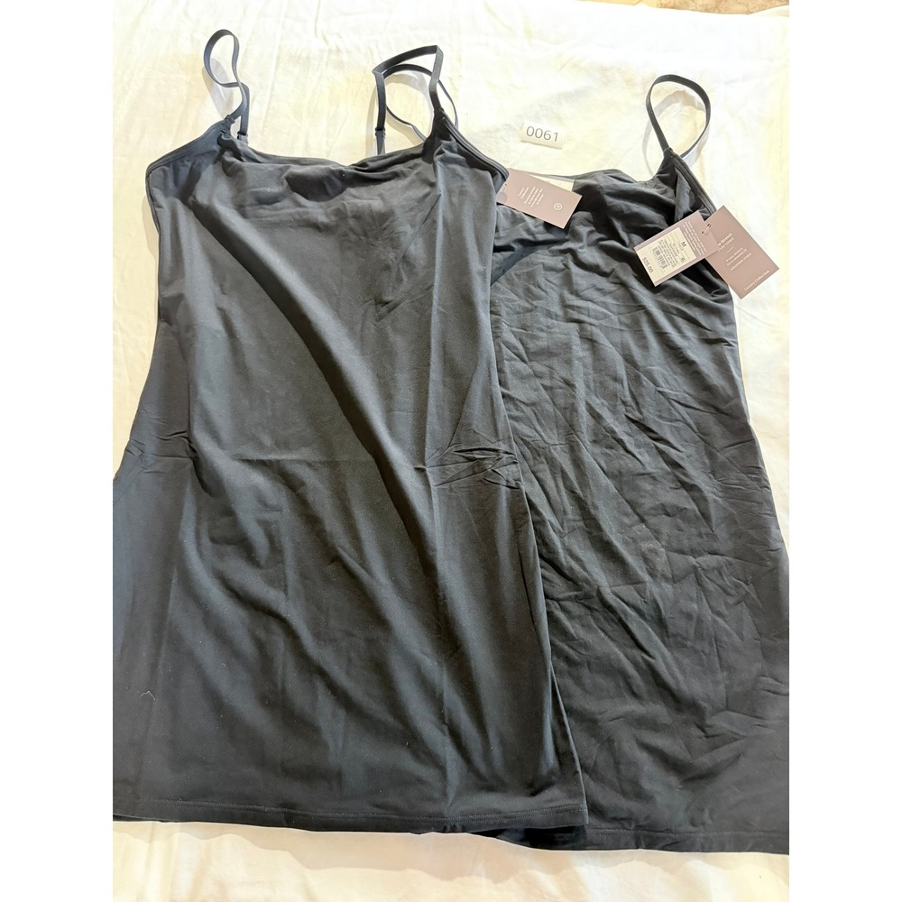 Lot of 2 A New Day Womens Luxury Collection Cami Slip Dress Black Size M NWT